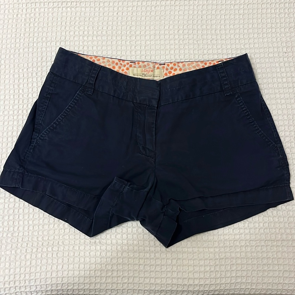 J. Crew Factory Broken In Chino Shorts, Size 0